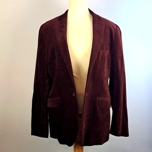 Mens H&M Velvet Blazer Jacket - 38R - Cranberry-Scarlet Formal,Holidays, Winter